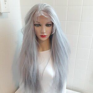 Light Gray lace front wig  26''' straight 13x4 lace